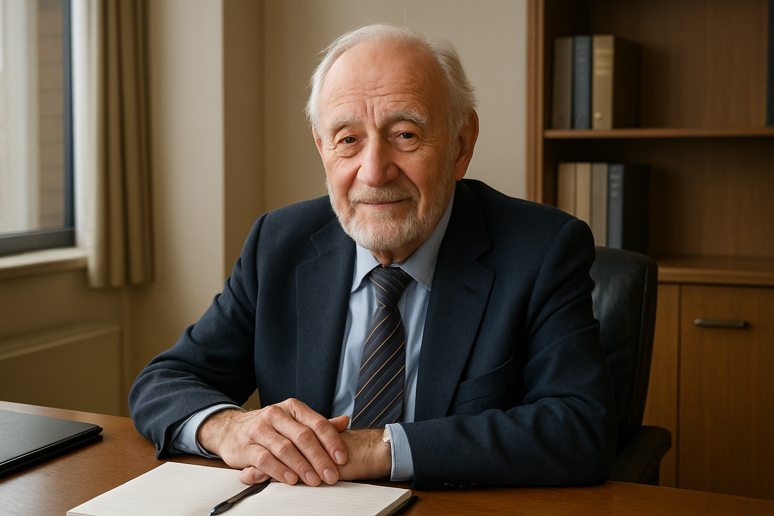 je veux image dun homme vieux qui est assis au bureau
